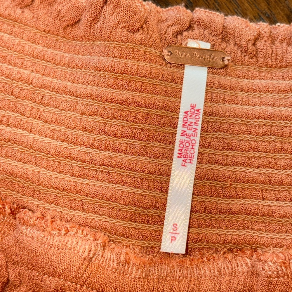 free people thalia tiered ruffle mini skirt in doe - Picture 2 of 3
